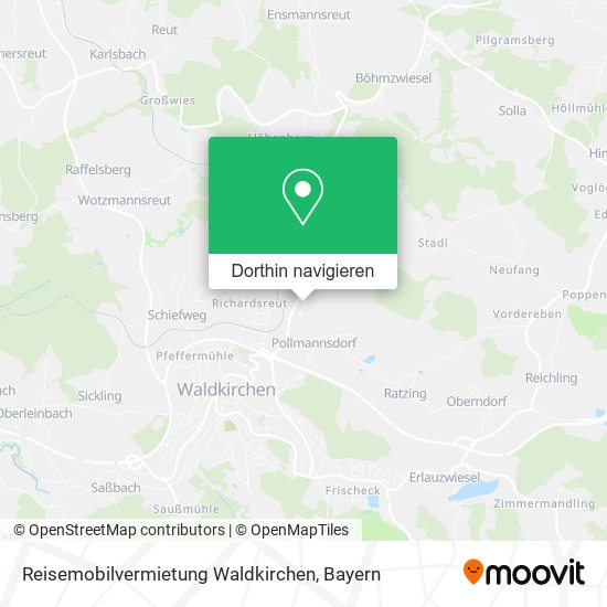 Reisemobilvermietung Waldkirchen Karte