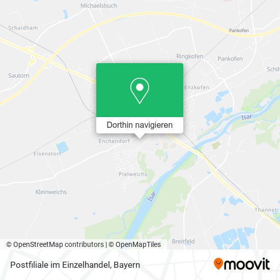 Postfiliale im Einzelhandel Karte