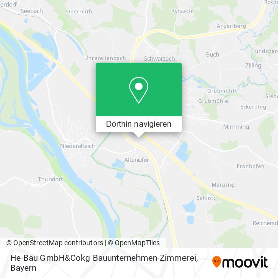 He-Bau GmbH&Cokg Bauunternehmen-Zimmerei Karte