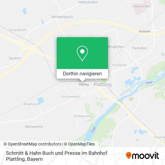 Schmitt & Hahn Buch und Presse im Bahnhof Plattling Karte