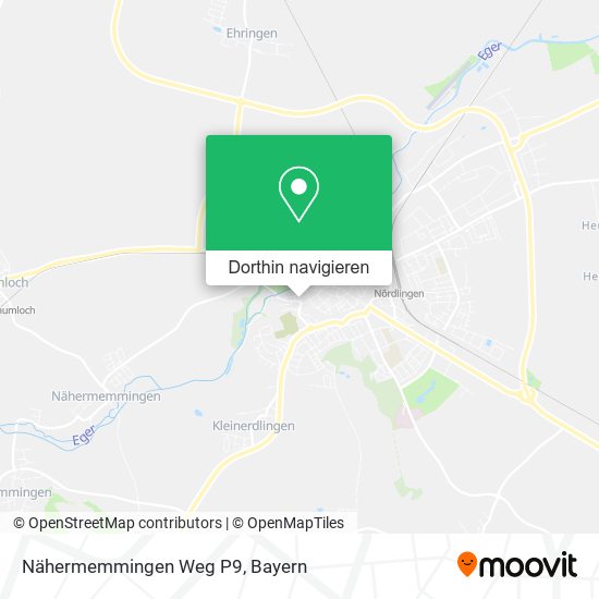 Nähermemmingen Weg P9 Karte