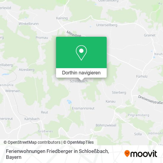 Ferienwohnungen Friedberger in Schloeßbach Karte