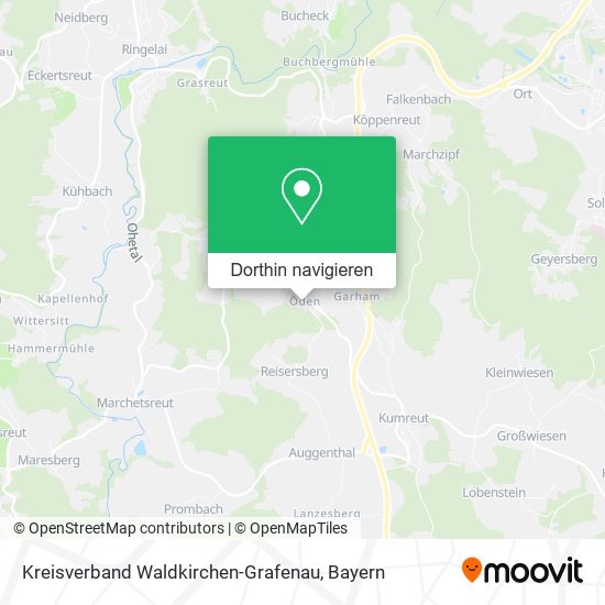 Kreisverband Waldkirchen-Grafenau Karte