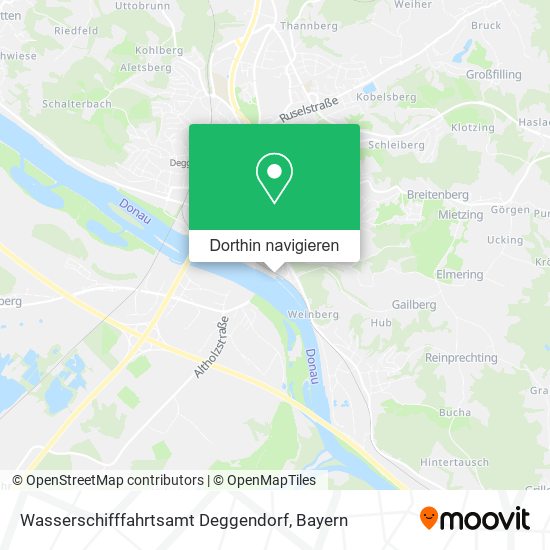 Wasserschifffahrtsamt Deggendorf Karte