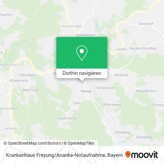 Krankenhaus Freyung / Ananke-Notaufnahme Karte