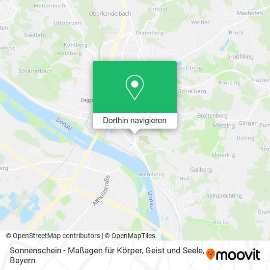 Sonnenschein - Maßagen für Körper, Geist und Seele Karte