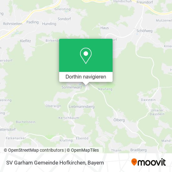 SV Garham Gemeinde Hofkirchen Karte