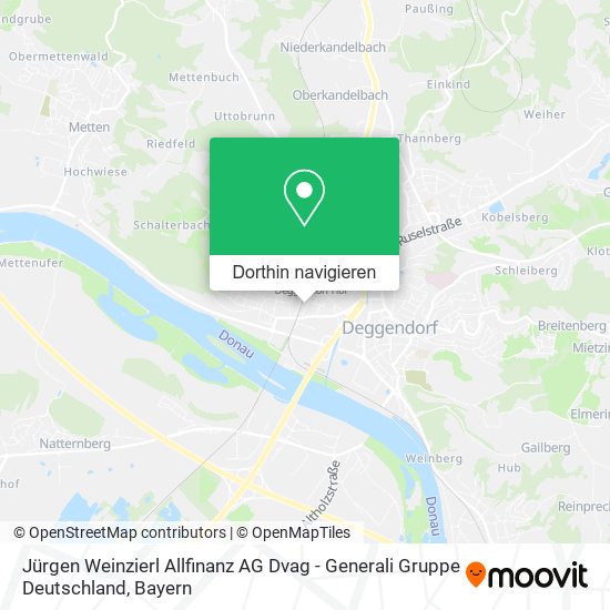Jürgen Weinzierl Allfinanz AG Dvag - Generali Gruppe Deutschland Karte