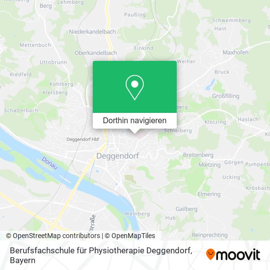 Berufsfachschule für Physiotherapie Deggendorf Karte