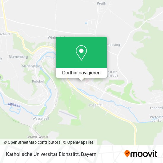 Katholische Universität Eichstätt Karte