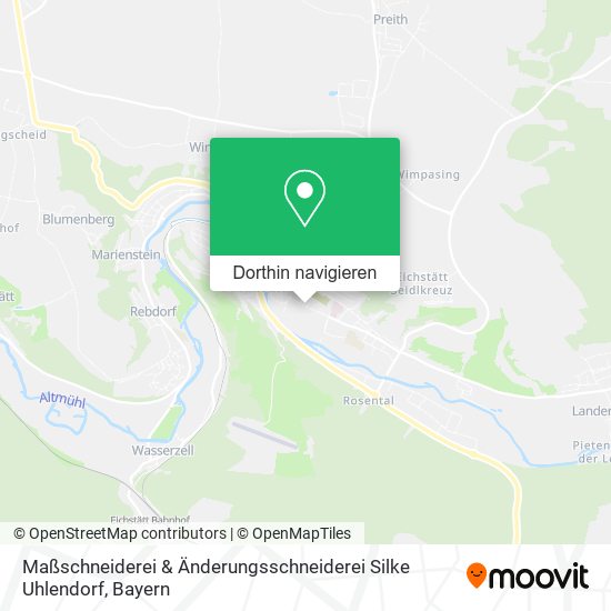 Maßschneiderei & Änderungsschneiderei Silke Uhlendorf Karte