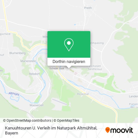 Kanuuhtouren U. Verleih im Naturpark Altmühltal Karte