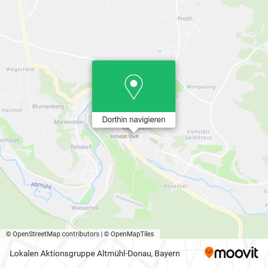 Lokalen Aktionsgruppe Altmühl-Donau Karte