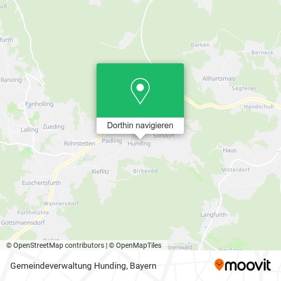 Gemeindeverwaltung Hunding Karte