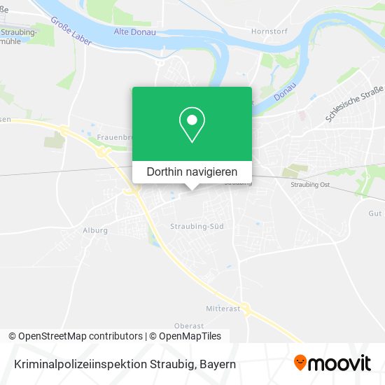 Kriminalpolizeiinspektion Straubig Karte