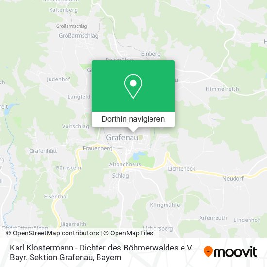 Karl Klostermann - Dichter des Böhmerwaldes e.V. Bayr. Sektion Grafenau Karte
