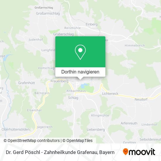 Dr. Gerd Pöschl - Zahnheilkunde Grafenau Karte