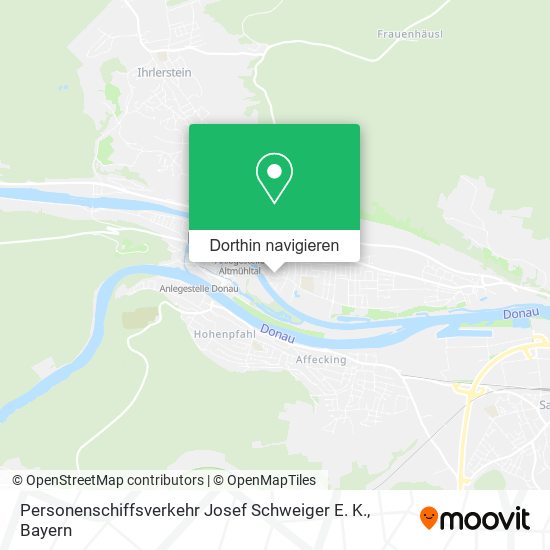 Personenschiffsverkehr Josef Schweiger E. K. Karte