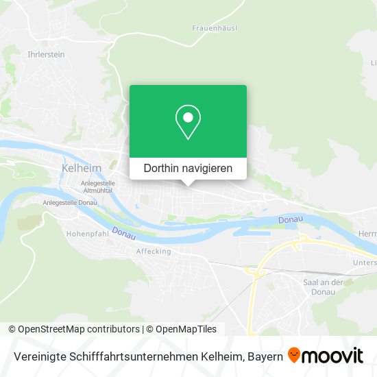 Vereinigte Schifffahrtsunternehmen Kelheim Karte