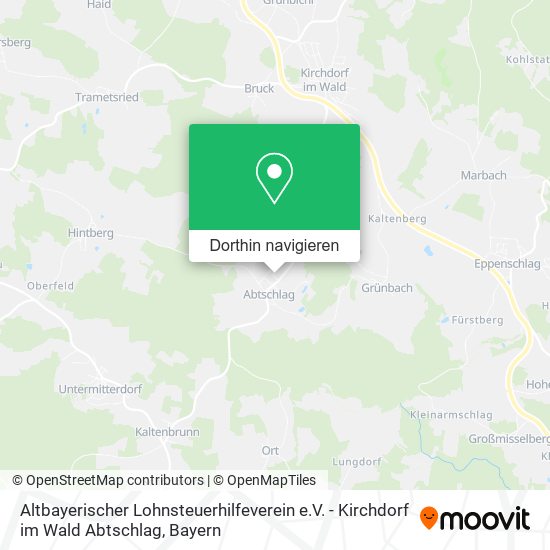 Altbayerischer Lohnsteuerhilfeverein e.V. - Kirchdorf im Wald Abtschlag Karte