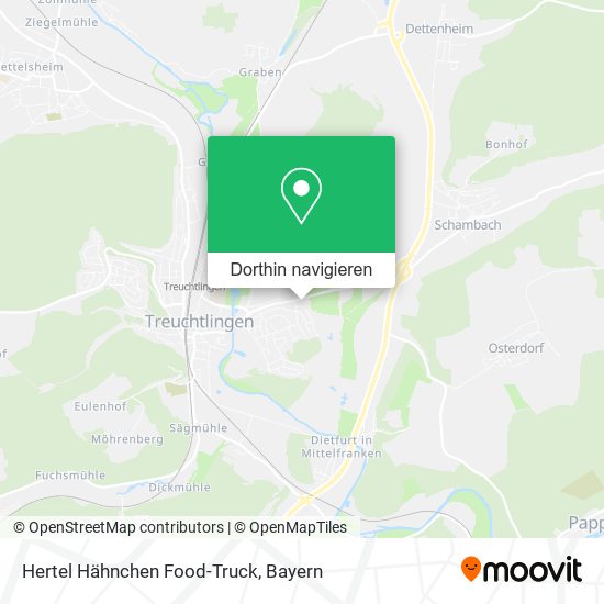Hertel Hähnchen Food-Truck Karte
