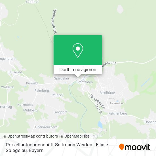 Porzellanfachgeschäft Seltmann Weiden - Filiale Spiegelau Karte