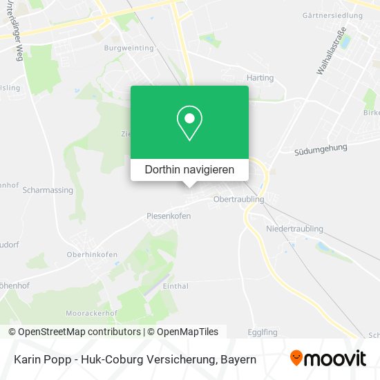 Karin Popp - Huk-Coburg Versicherung Karte