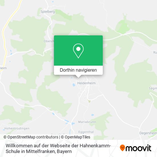 Willkommen auf der Webseite der Hahnenkamm-Schule in Mittelfranken Karte