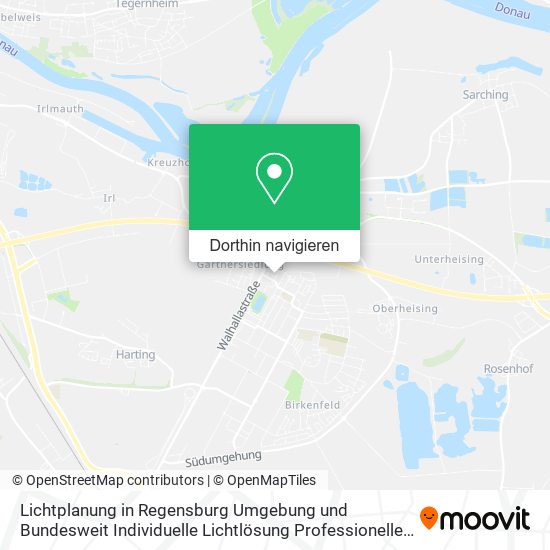 Lichtplanung in Regensburg Umgebung und Bundesweit Individuelle Lichtlösung Professionelle Licht. Karte