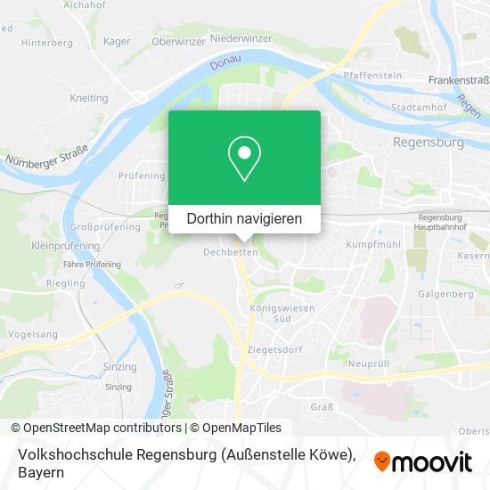 Volkshochschule Regensburg (Außenstelle Köwe) Karte