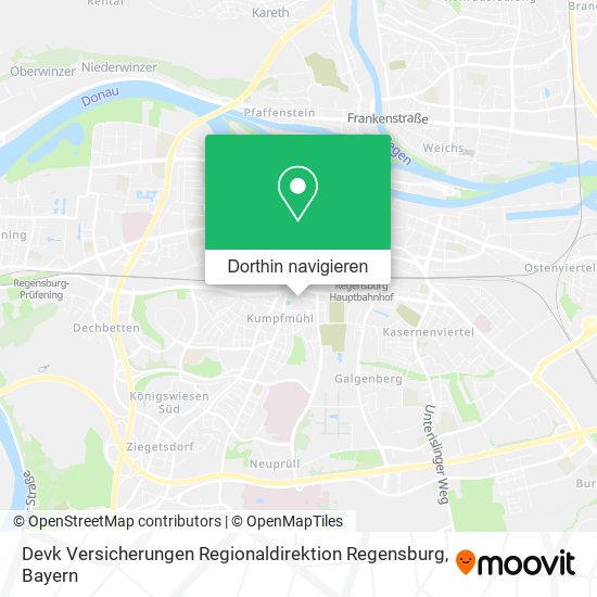 Devk Versicherungen Regionaldirektion Regensburg Karte