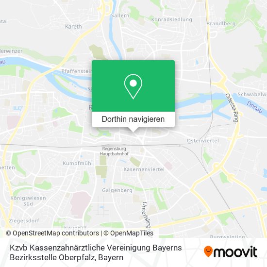 Kzvb Kassenzahnärztliche Vereinigung Bayerns Bezirksstelle Oberpfalz Karte