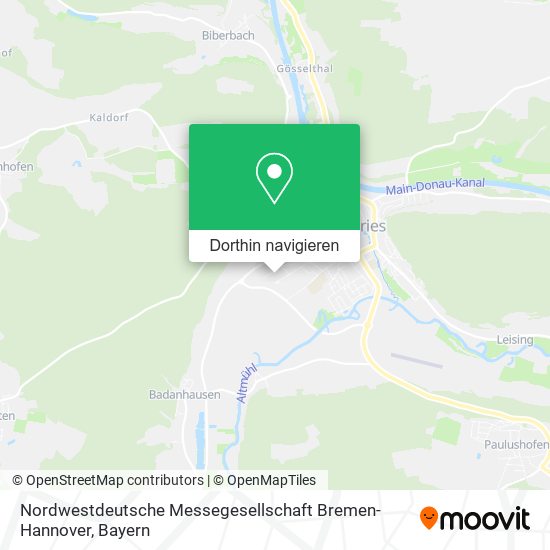 Nordwestdeutsche Messegesellschaft Bremen-Hannover Karte