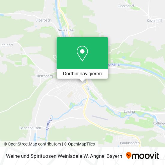 Weine und Spirituosen Weinladele W. Angne Karte