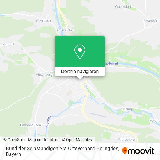 Bund der Selbständigen e.V. Ortsverband Beilngries Karte