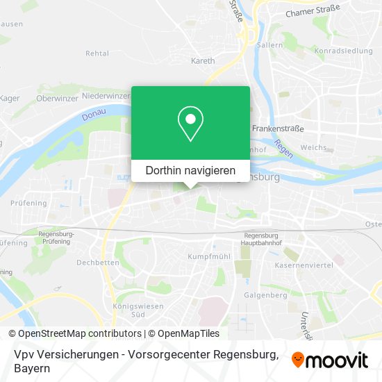 Vpv Versicherungen - Vorsorgecenter Regensburg Karte