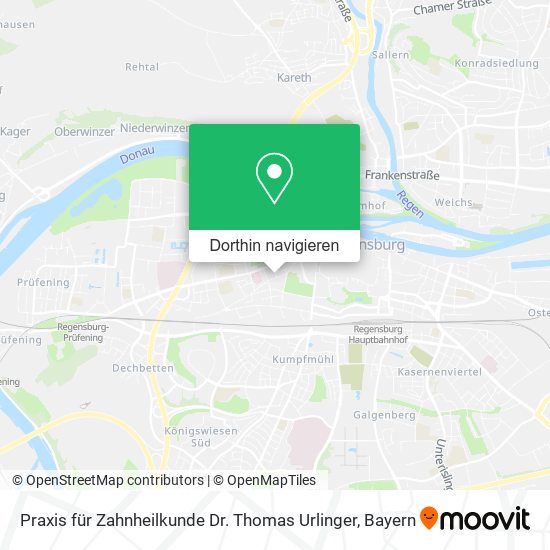 Praxis für Zahnheilkunde Dr. Thomas Urlinger Karte