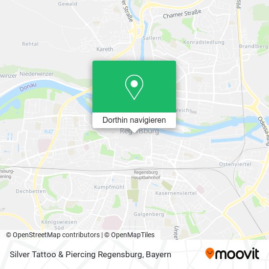 Silver Tattoo & Piercing Regensburg Karte