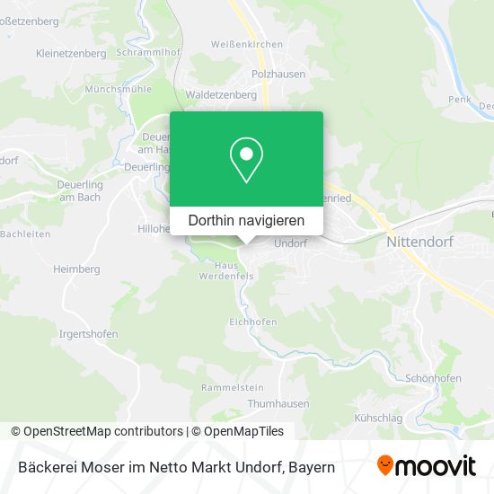 Bäckerei Moser im Netto Markt Undorf Karte