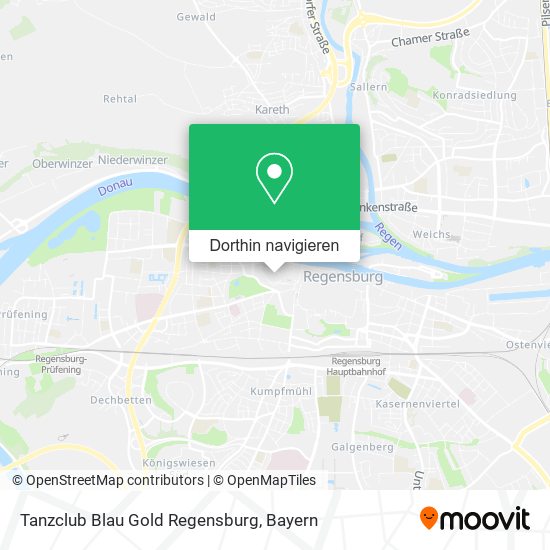 Tanzclub Blau Gold Regensburg Karte