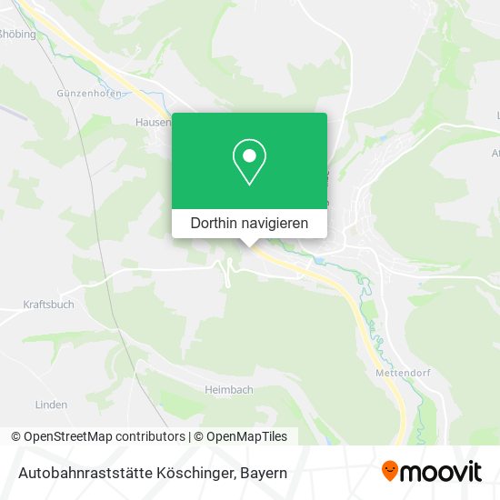 Autobahnraststätte Köschinger Karte