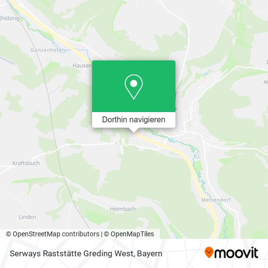 Serways Raststätte Greding West Karte