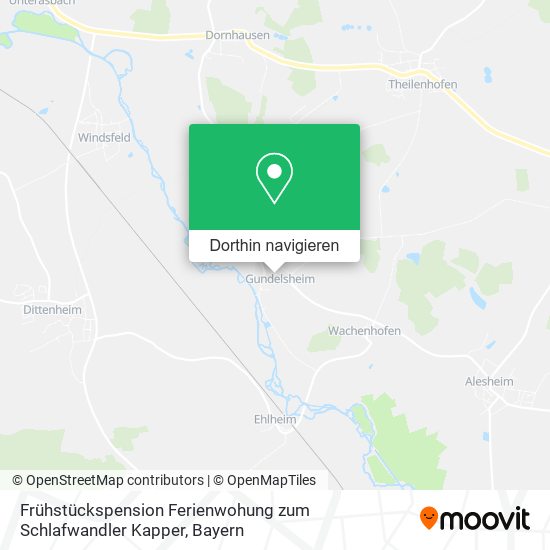 Frühstückspension Ferienwohung zum Schlafwandler Kapper Karte