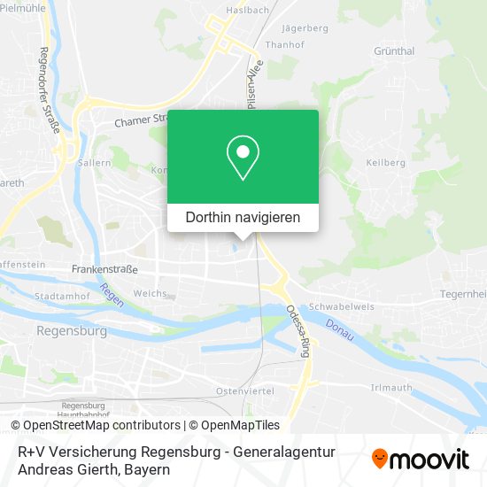 R+V Versicherung Regensburg - Generalagentur Andreas Gierth Karte