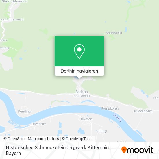Historisches Schmucksteinbergwerk Kittenrain Karte