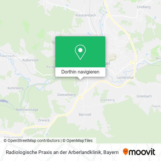 Radiologische Praxis an der Arberlandklinik Karte