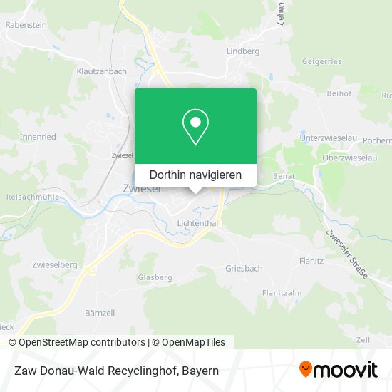 Zaw Donau-Wald Recyclinghof Karte