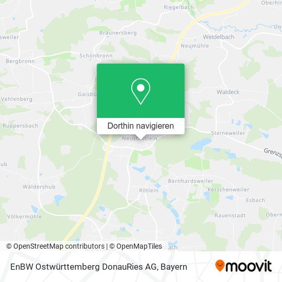 EnBW Ostwürttemberg DonauRies AG Karte