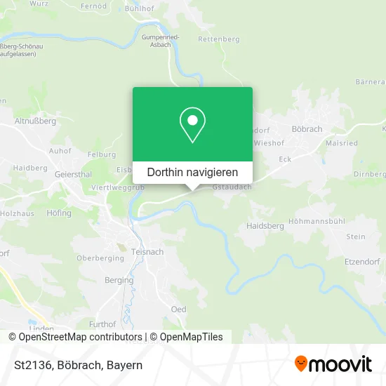 St2136, Böbrach Karte
