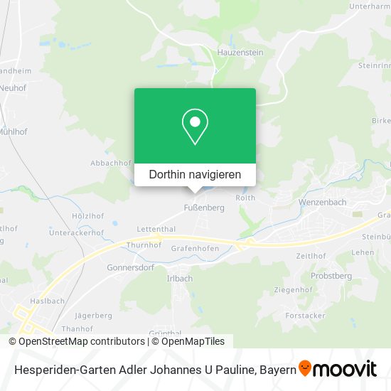 Hesperiden-Garten Adler Johannes U Pauline Karte